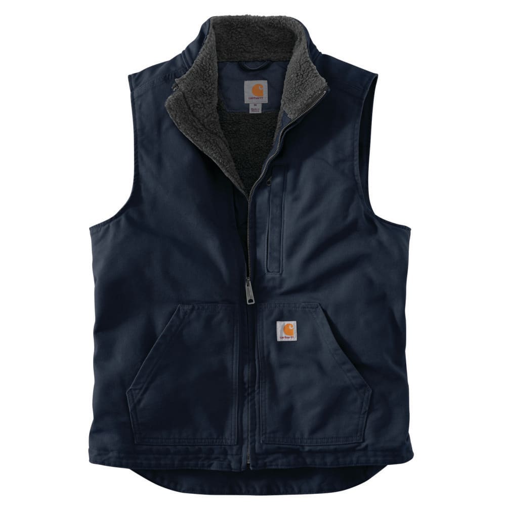 Sandstone Mock Neck Vest V33 Carhartt Vest Carhartt Duck Sherpa Lined Jacket West Bend Woolen Mills Wool Work Wear Outdoor Clothing